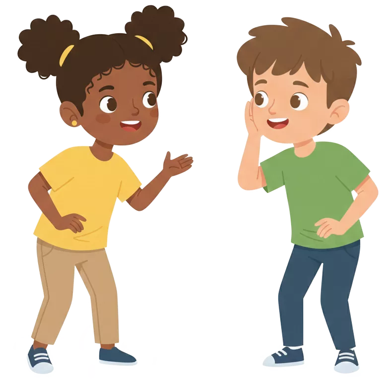 Voor kinderen: amira en daan in gesprek